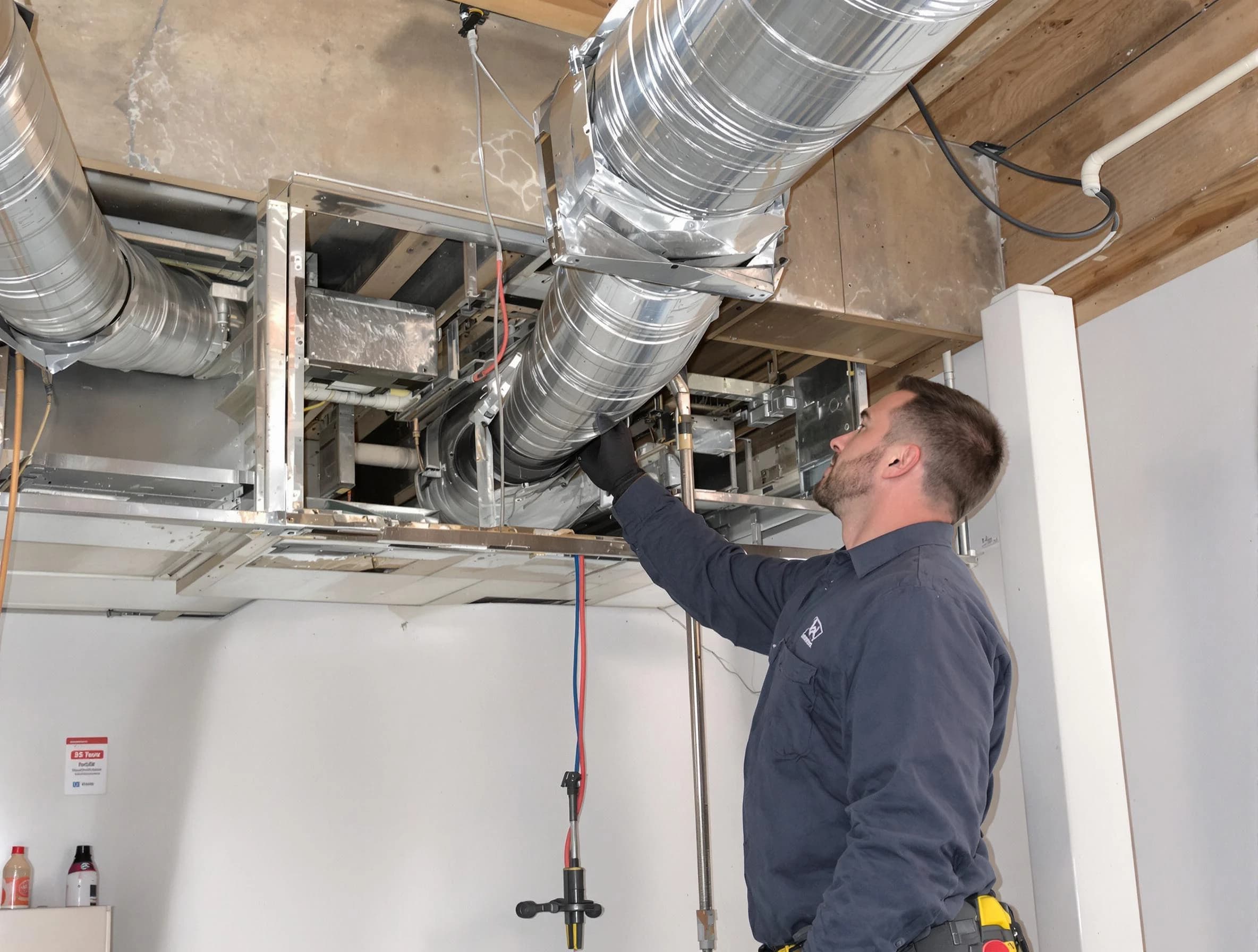 Youngtown Air Duct Cleaning technician performing professional air duct repair using specialized tools in Youngtown