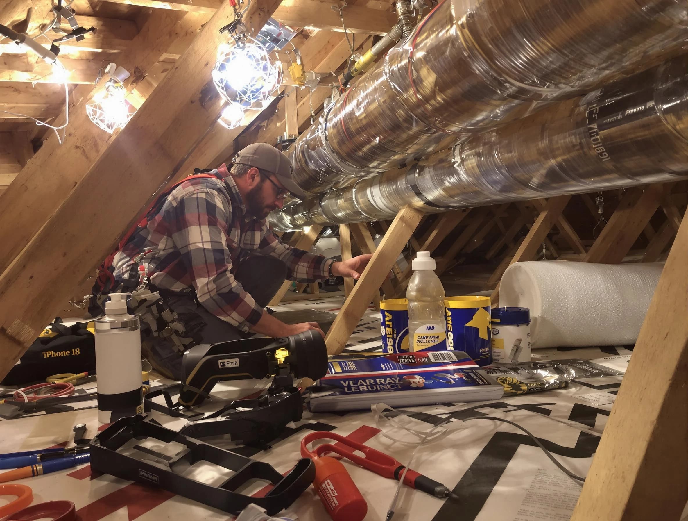 Youngtown Air Duct Cleaning expert performing precision duct sealing to improve HVAC efficiency in Youngtown