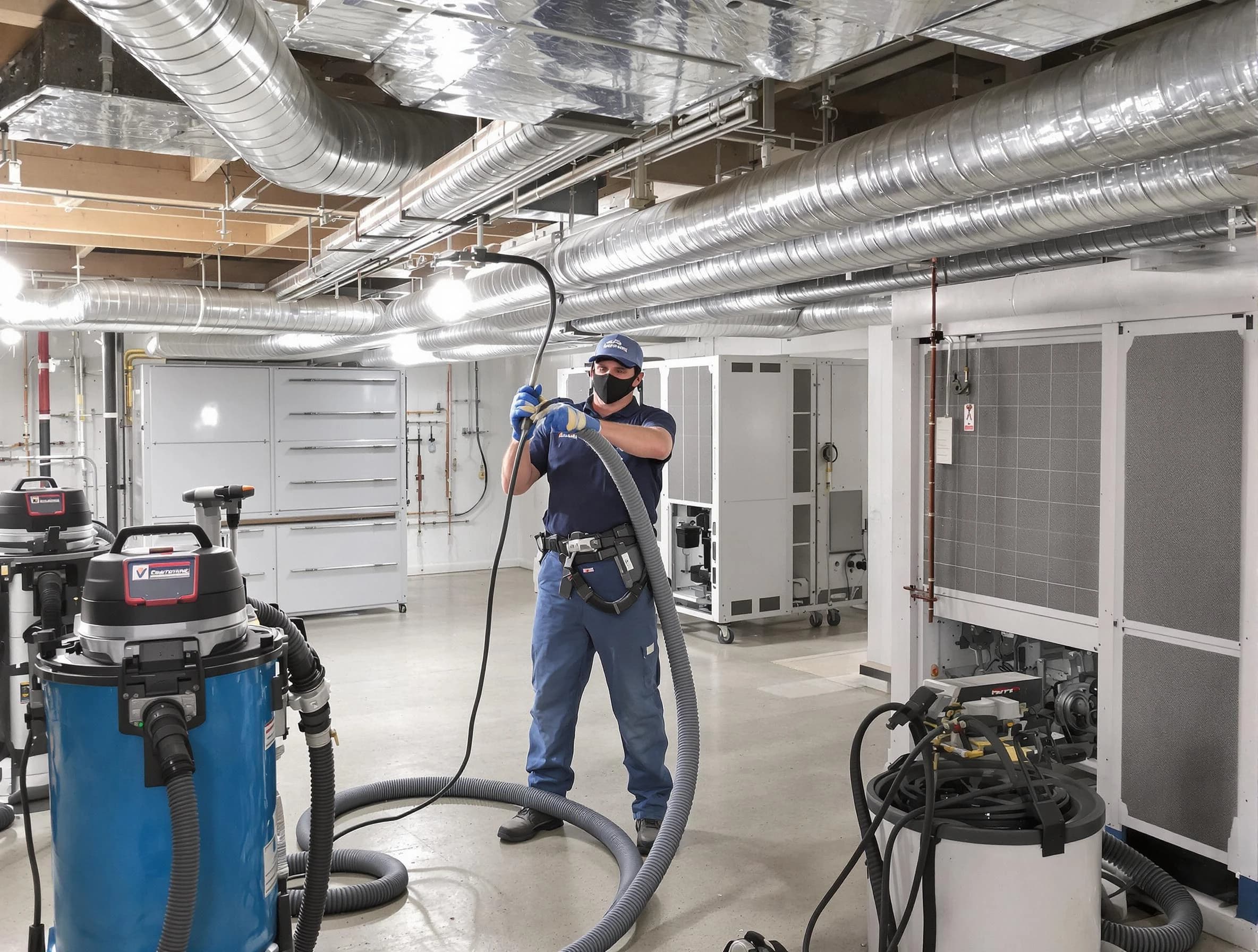 Youngtown Air Duct Cleaning specialist performing thorough central air duct cleaning for improved system efficiency in Youngtown