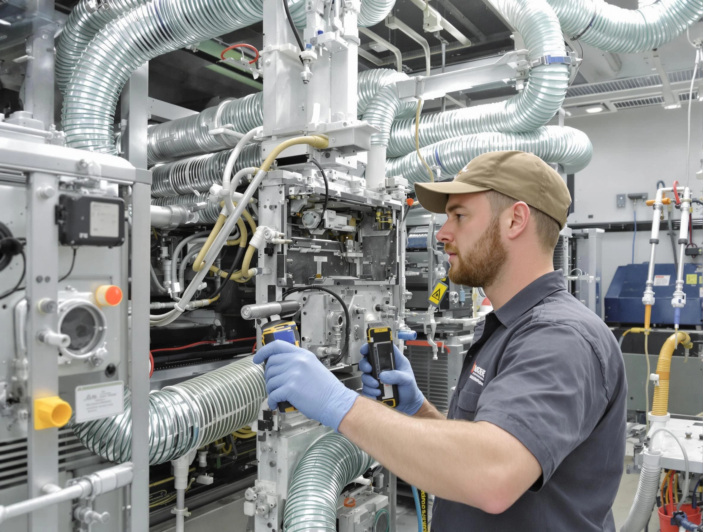 Youngtown Air Duct Cleaning technician performing precision commercial coil cleaning at a business facility in Youngtown