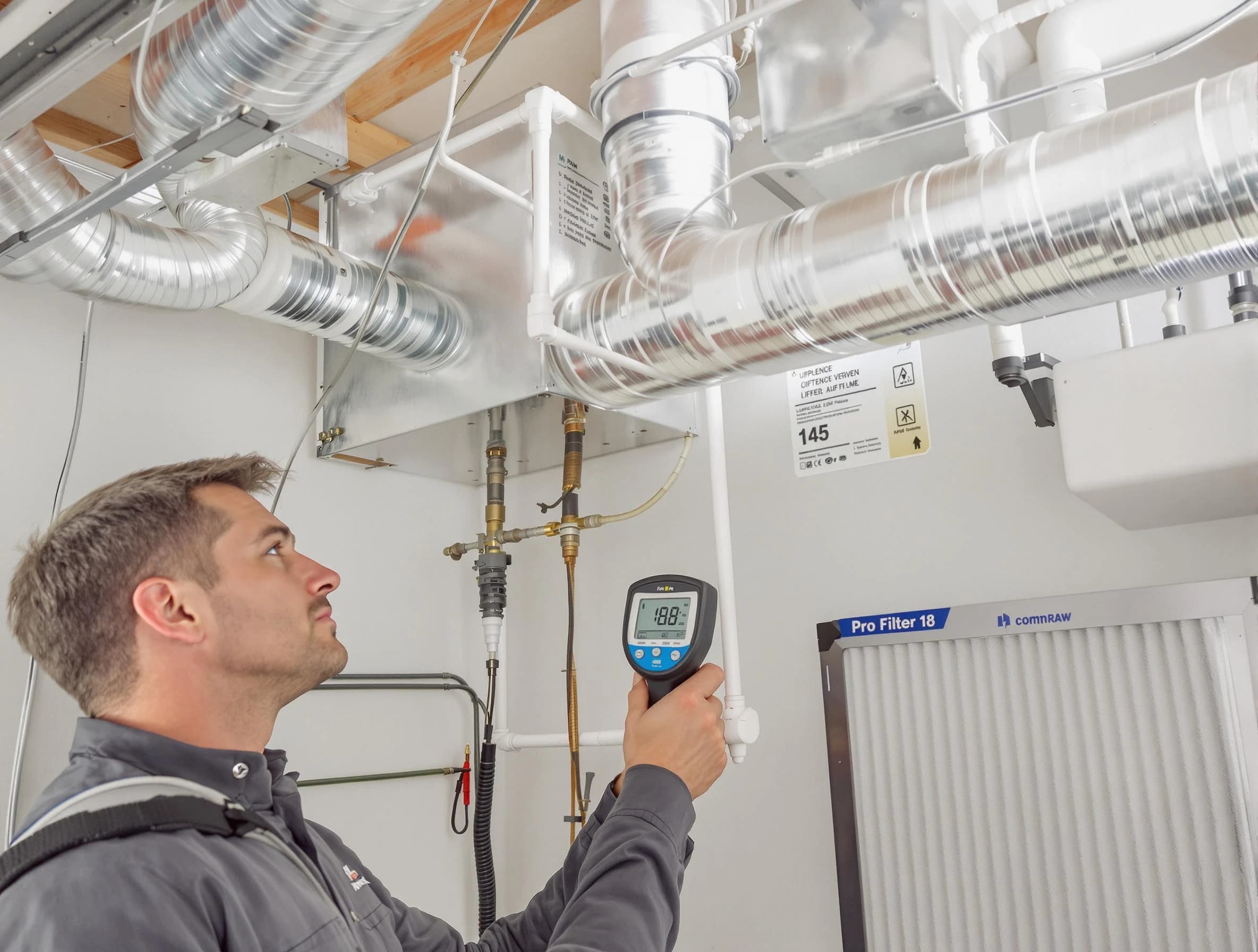 Youngtown Air Duct Cleaning expert conducting detailed filter system inspection using diagnostic tools in Youngtown