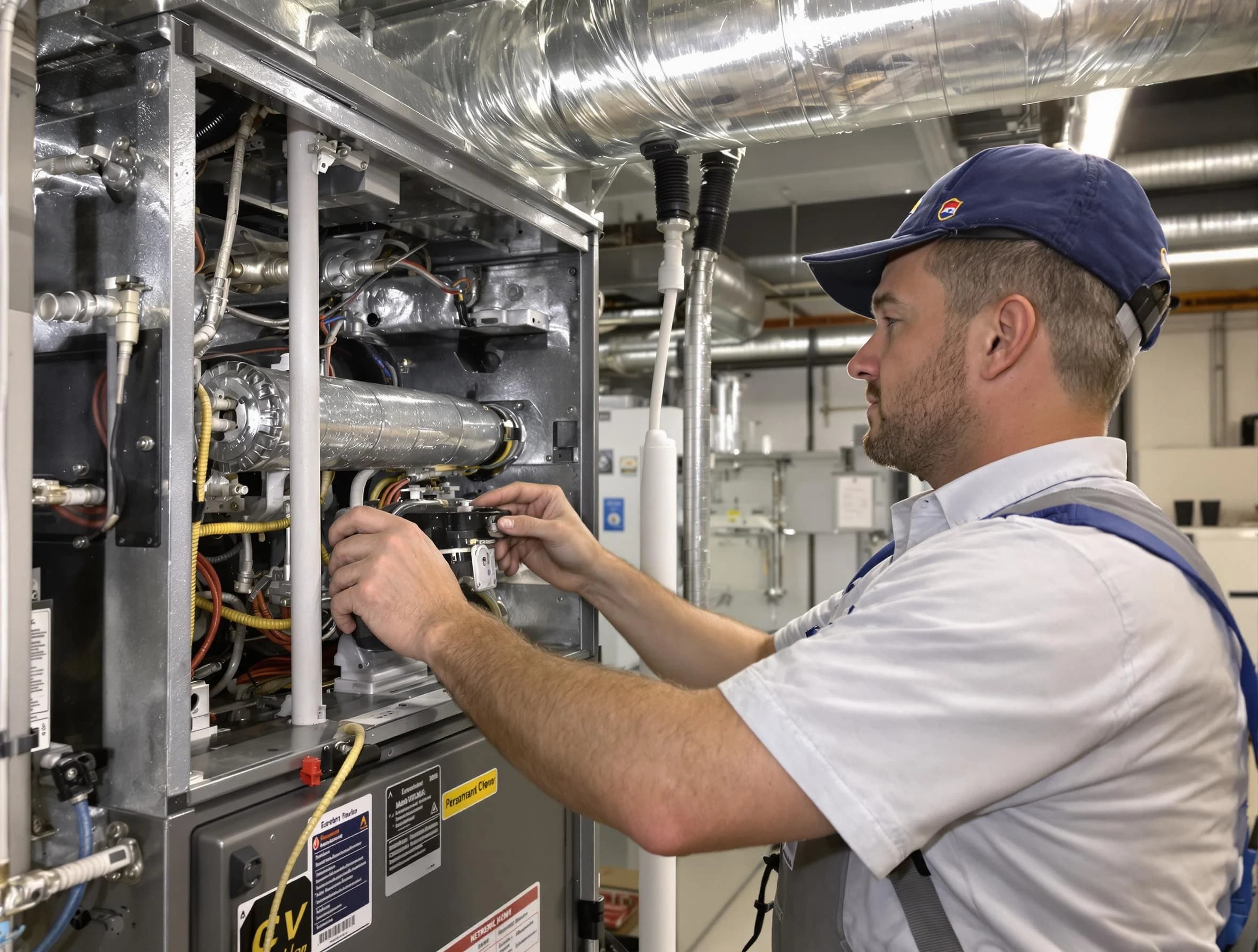 Youngtown Air Duct Cleaning specialist performing thorough furnace duct cleaning to improve heating efficiency in Youngtown