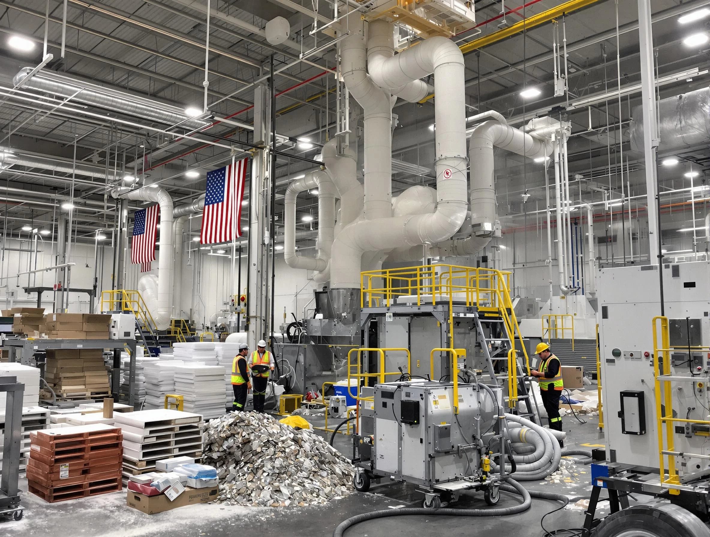 Youngtown Air Duct Cleaning team performing large-scale industrial duct cleaning at a commercial facility in Youngtown