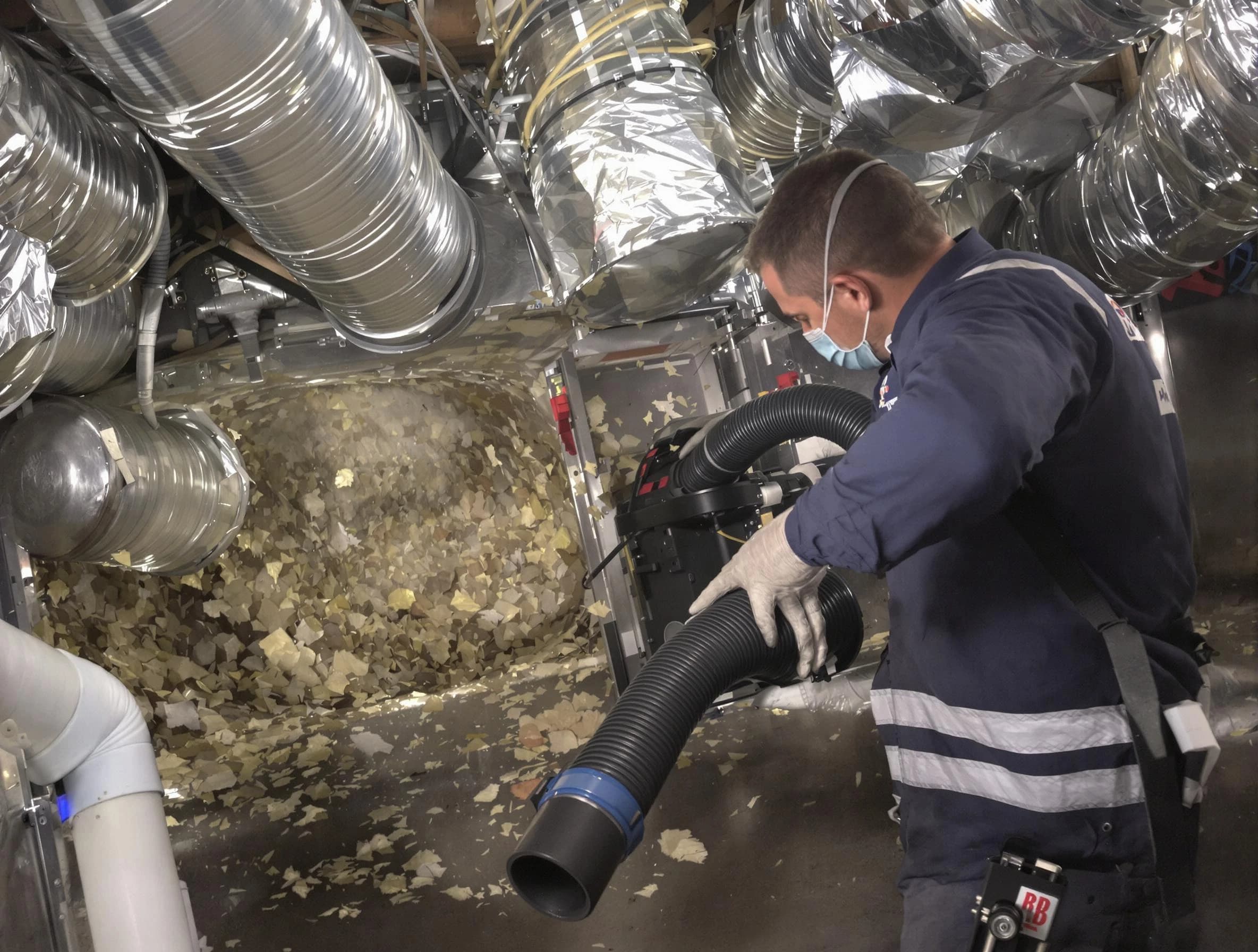 Youngtown Air Duct Cleaning specialist operating negative pressure cleaning equipment for thorough duct maintenance in Youngtown