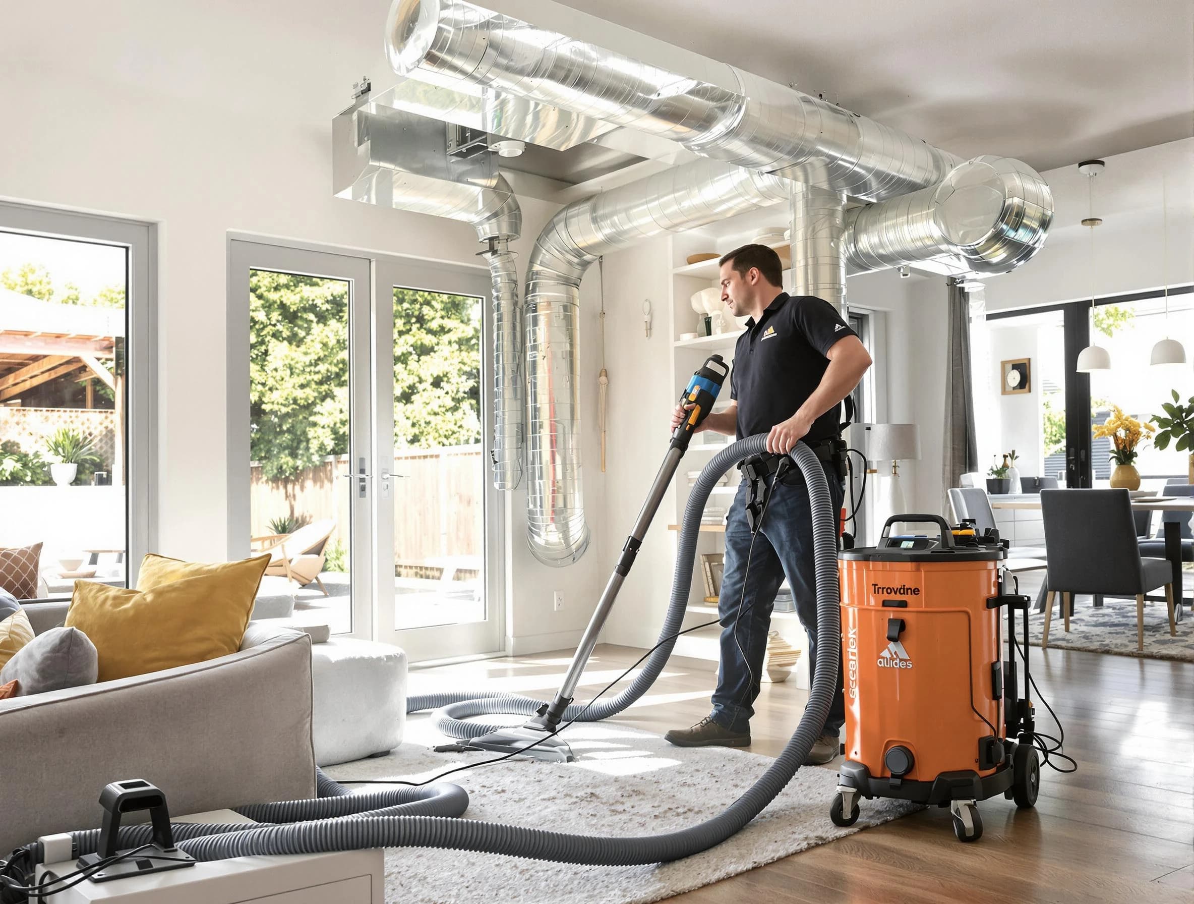 Youngtown Air Duct Cleaning specialist performing thorough residential duct cleaning using advanced equipment in Youngtown