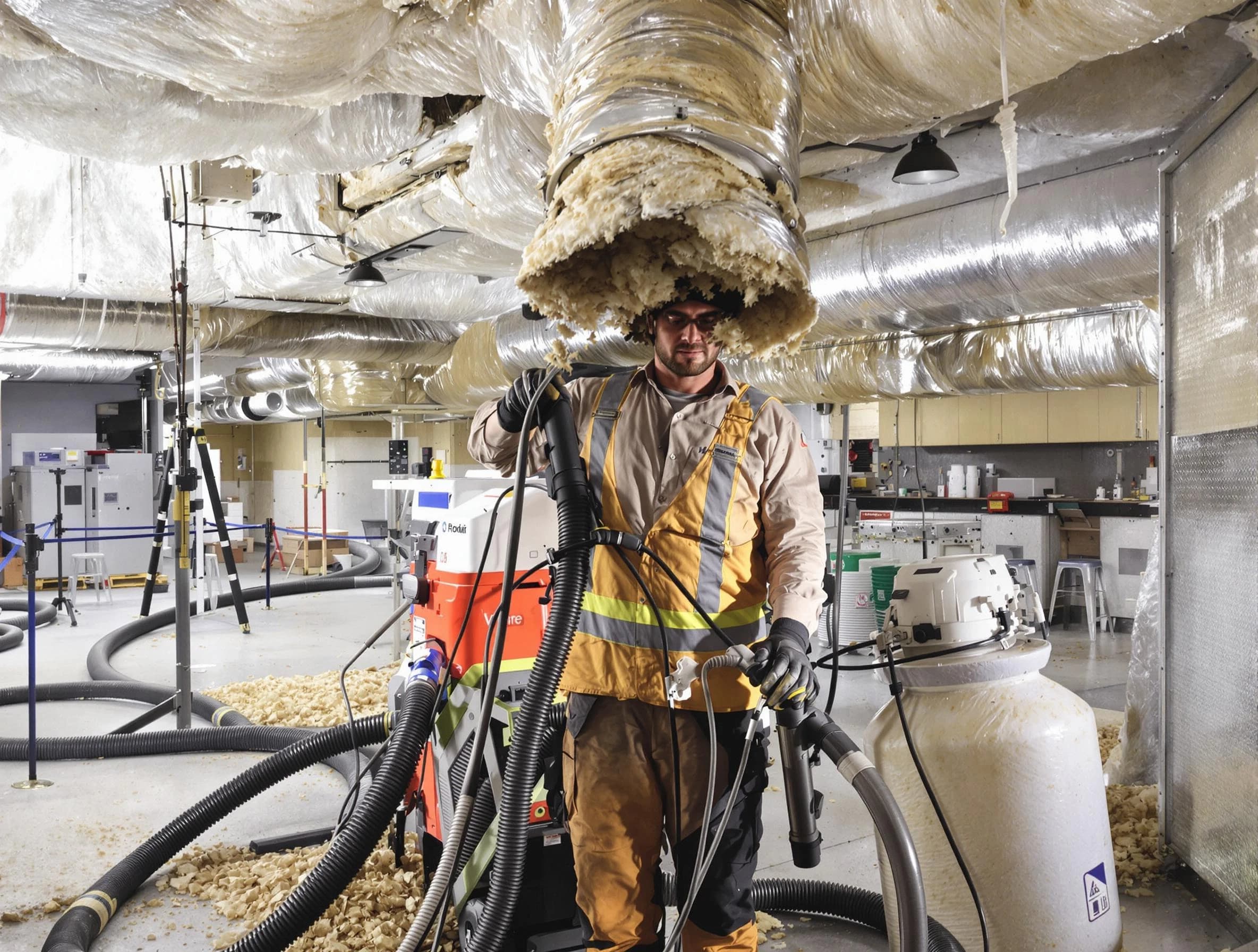 Professional vacuum insulation removal by Youngtown Air Duct Cleaning expert in Youngtown