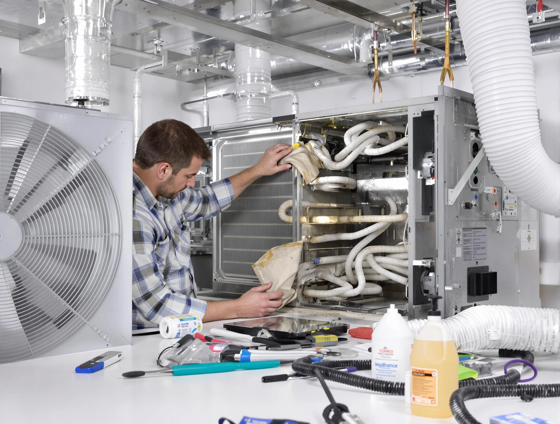 Youngtown Air Duct Cleaning specialist performing precision AC coil cleaning in Youngtown