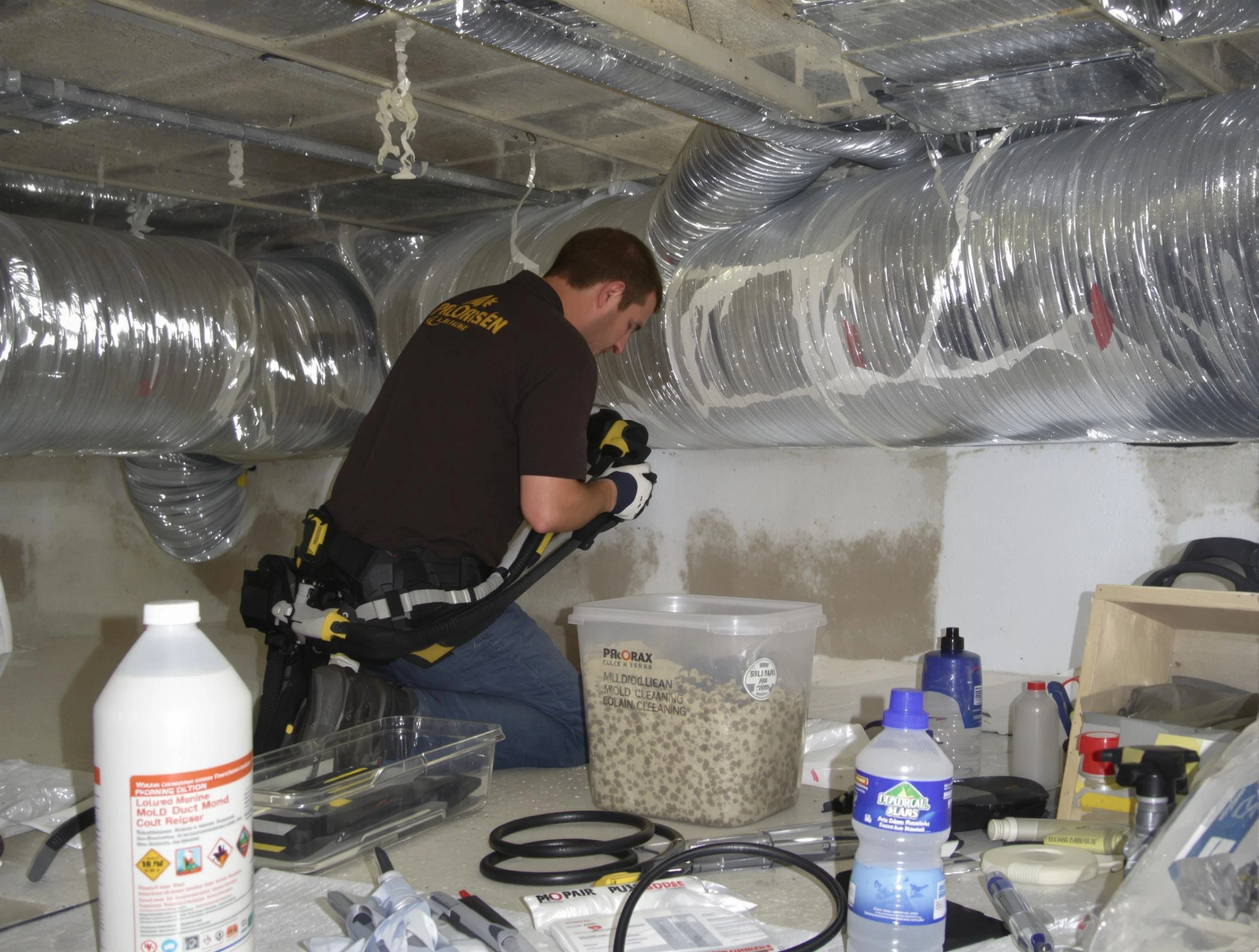 Youngtown Air Duct Cleaning specialist performing professional mold removal from air ducts in Youngtown