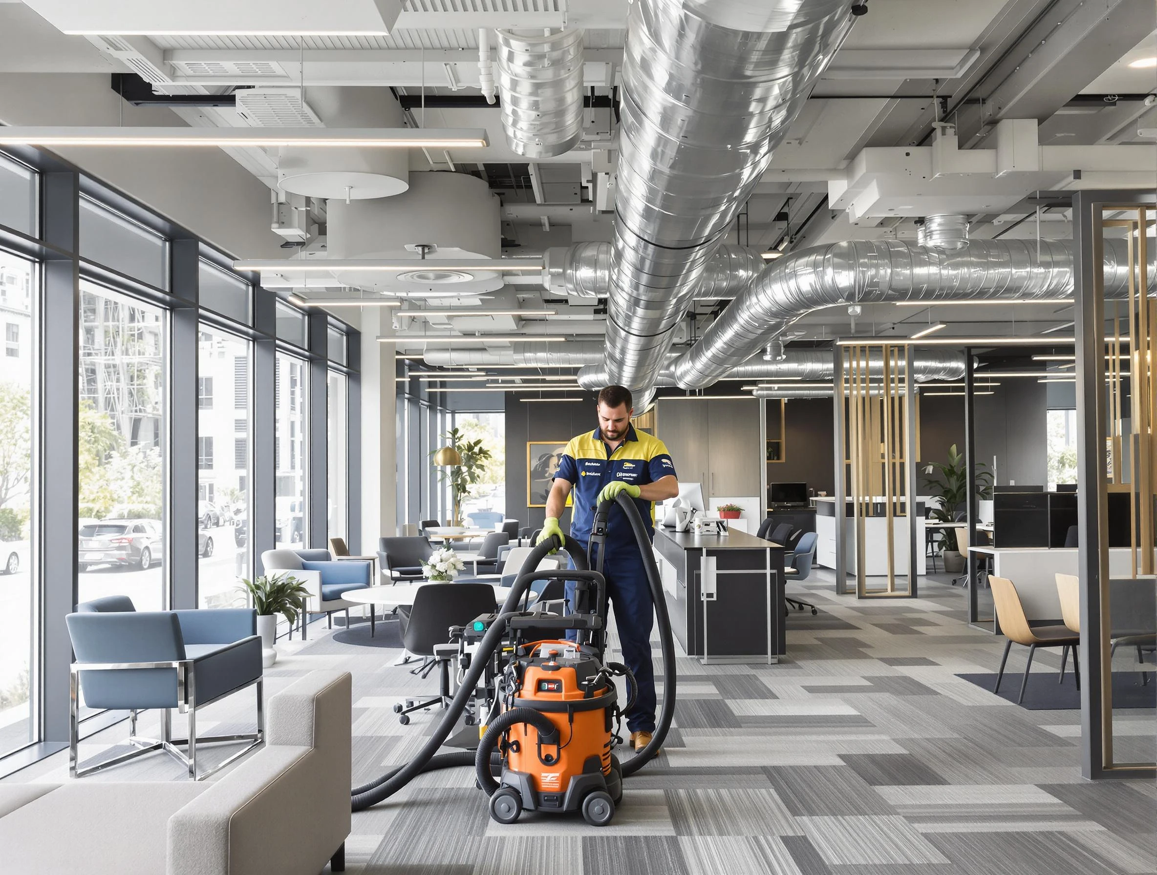 Youngtown Air Duct Cleaning team performing thorough commercial duct cleaning at a Youngtown business center